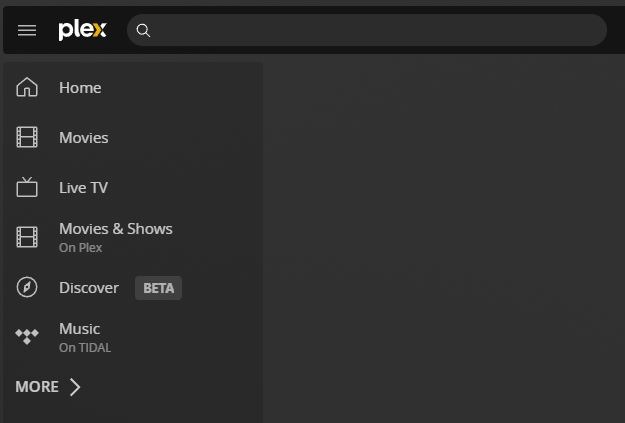 Plex Home Screen More