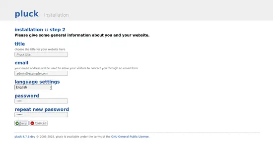 Форма проверки прав и выбора языка/почты