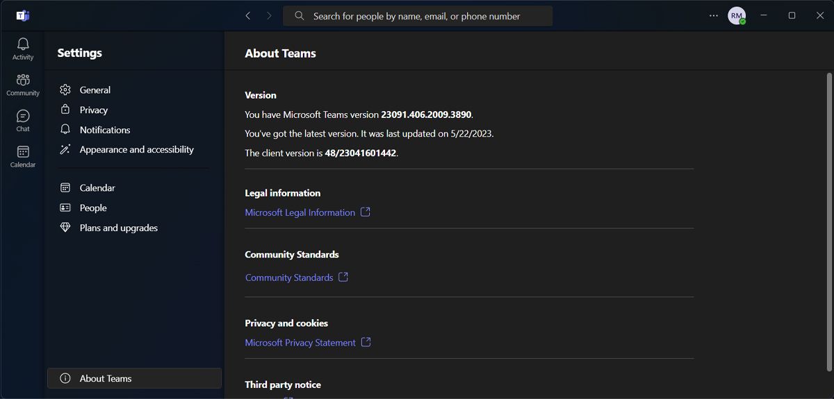 Обновление Microsoft Teams
