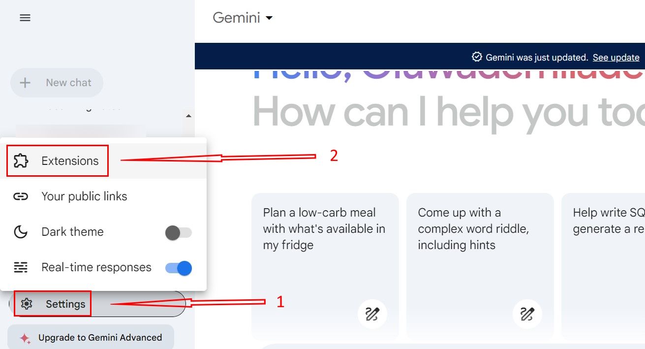 Расширения Google Gemini: руководство и примеры