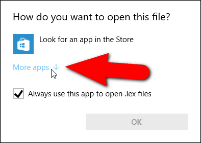 Диалог: выбрать приложение — Дополнительные приложения