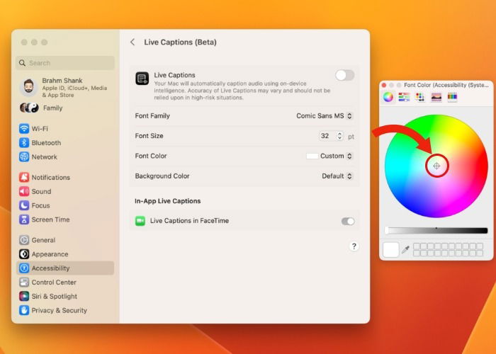 Палитра цвета на Mac