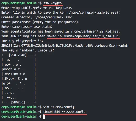 Проверка сетевого соединения между узлами Ceph