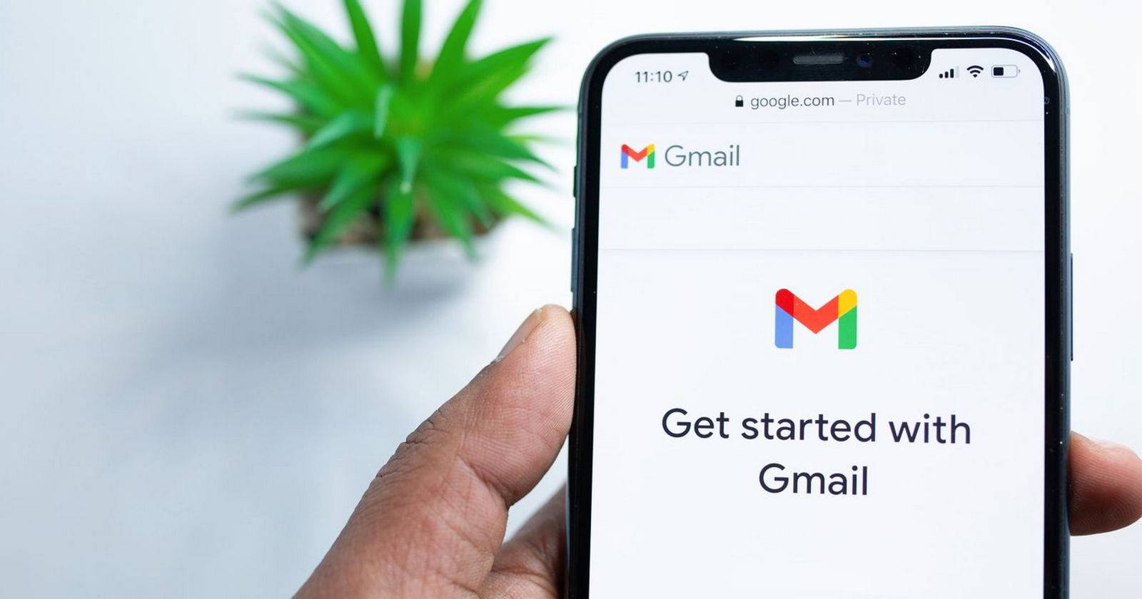 Запуск Gmail на телефоне