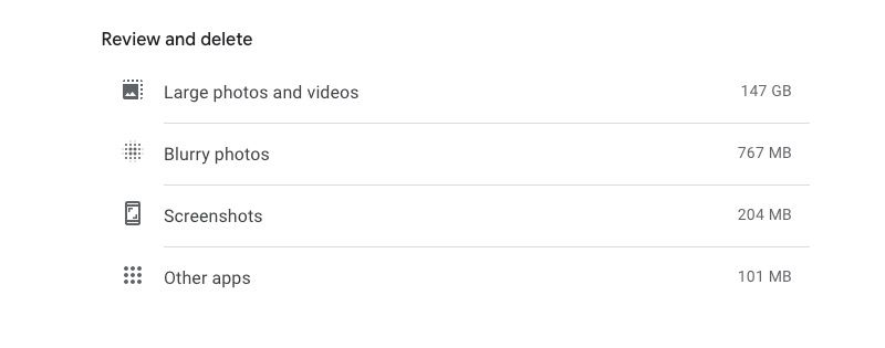 Демонстрация удаления размытых фото в веб‑интерфейсе Google Photos