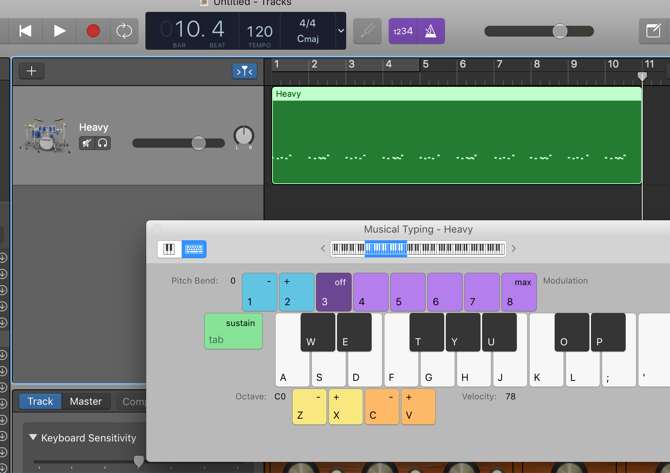 Запись программного инструмента в рабочей области