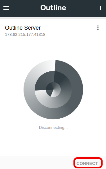 Клиент Outline: статус подключения и управление трафиком