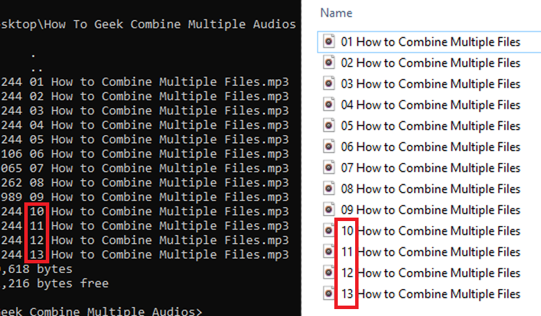 Успешное переименование файлов