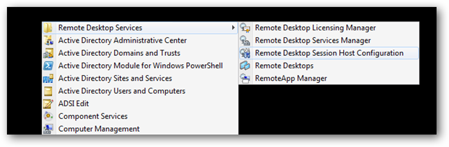 Console de configuration RDS Session Host