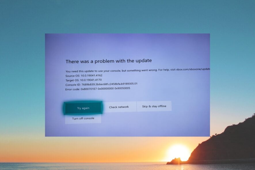 Как исправить ошибку 0x800701e7 на Xbox One