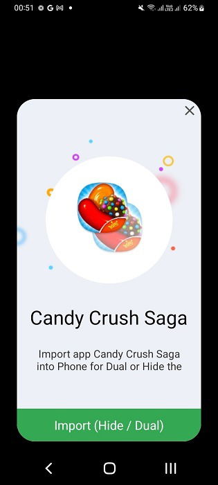 Импорт приложений в Dialer Lock требует разрешений
