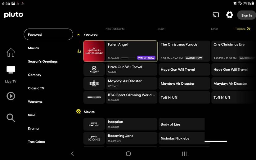 Отображение канала Bloomberg TV с биржевыми новостями и графиками