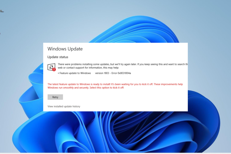 Исправить ошибку Windows 0x8031004a — быстро
