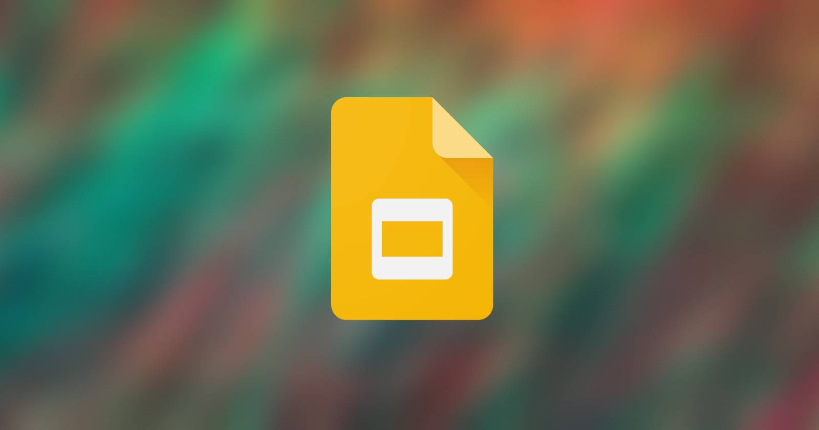 Логотип Google Slides на фоновом изображении