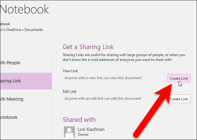 Создание ссылки для просмотра