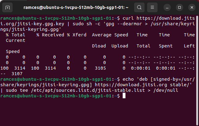 Добавление репозитория Jitsi