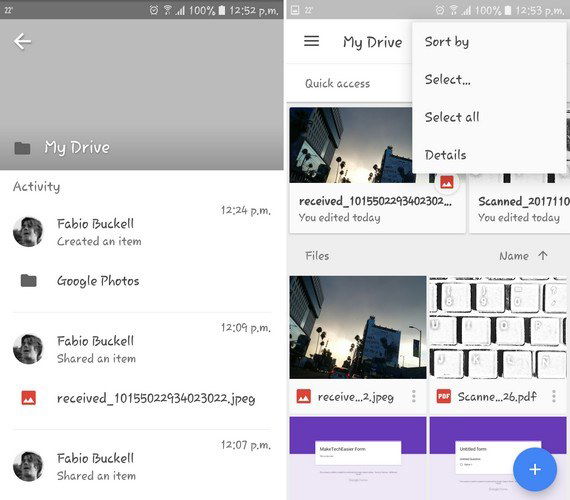 Cronologia attività e dettagli file su Google Drive