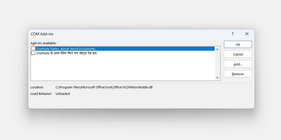 Отключение надстроек MS Word
