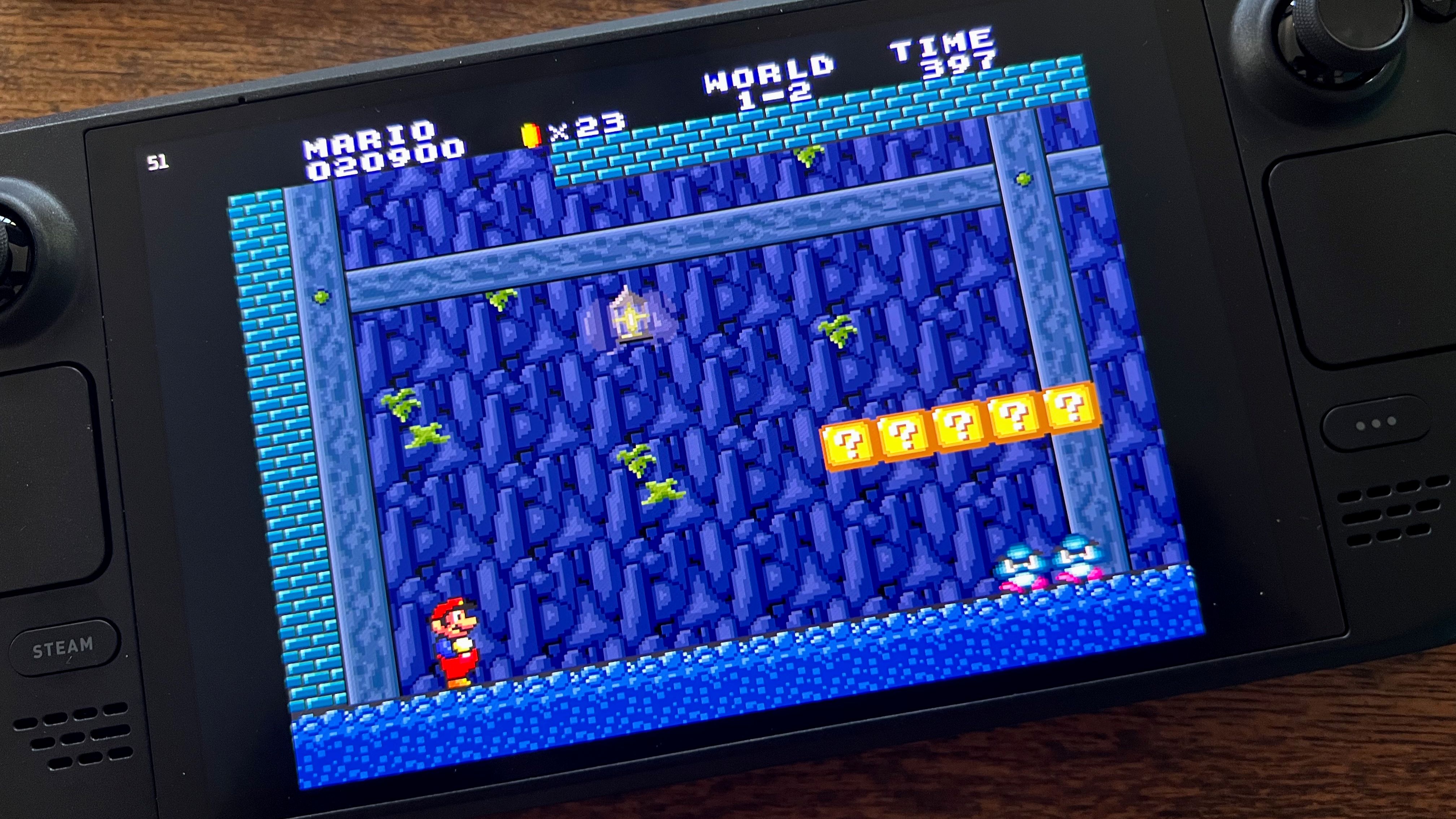 Super Mario All-Stars on a Steam Deck.