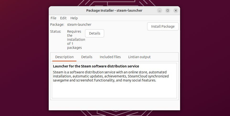 Установка пакета .deb через GDebi в Ubuntu