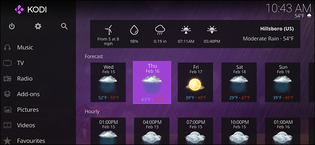Настройка Estuary в Kodi: меню, фон, цвет