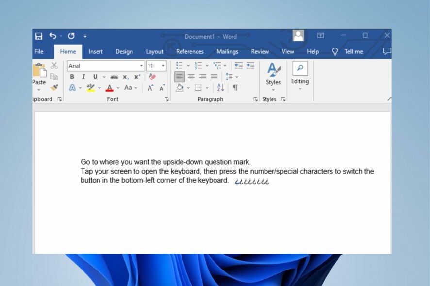 Как напечатать перевёрнутый вопросительный знак ¿