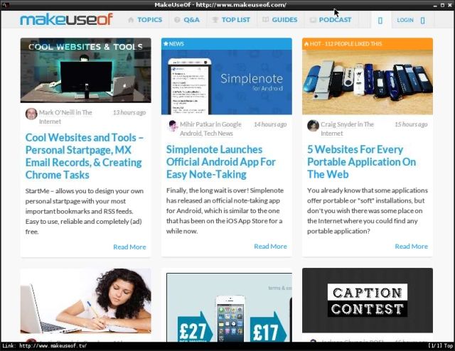 Конфигурируемый лёгкий браузер Luakit на Raspberry Pi