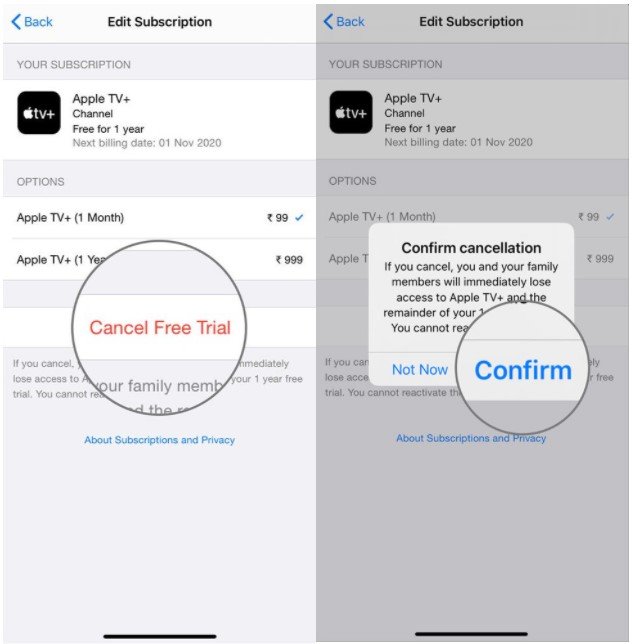Schermata di download di app a pagamento su iPhone