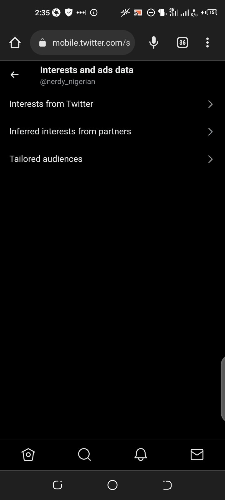 Список тем, на которые подписан пользователь