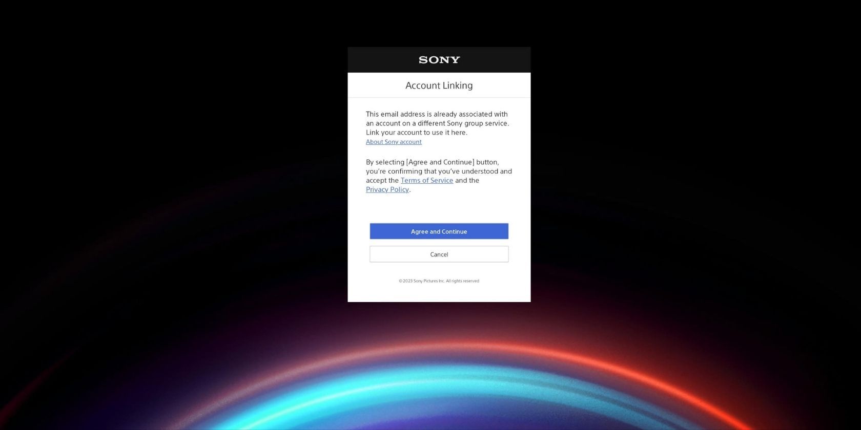 Экран подтверждения привязки аккаунта и подписки