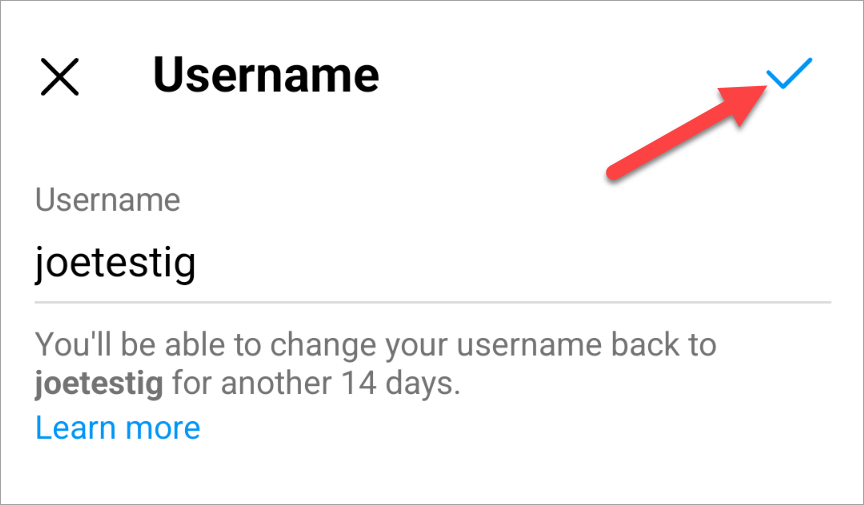Измените ник в поле Username и подтвердите