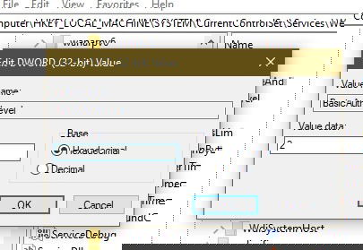 Modificar BasicAuthLevel en el Registro de Windows