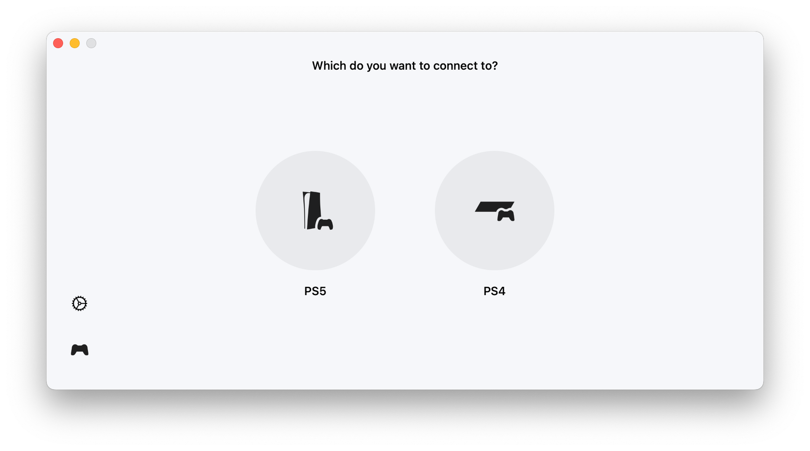 Приложение PS Remote Play с вариантами PS5 и PS4.