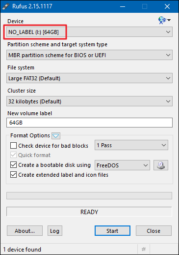 Загрузочная USB‑флешка с DOS — Rufus и FreeDOS