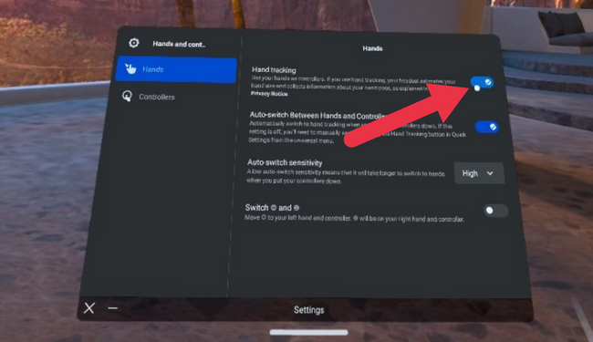 Скриншот переключателя 
