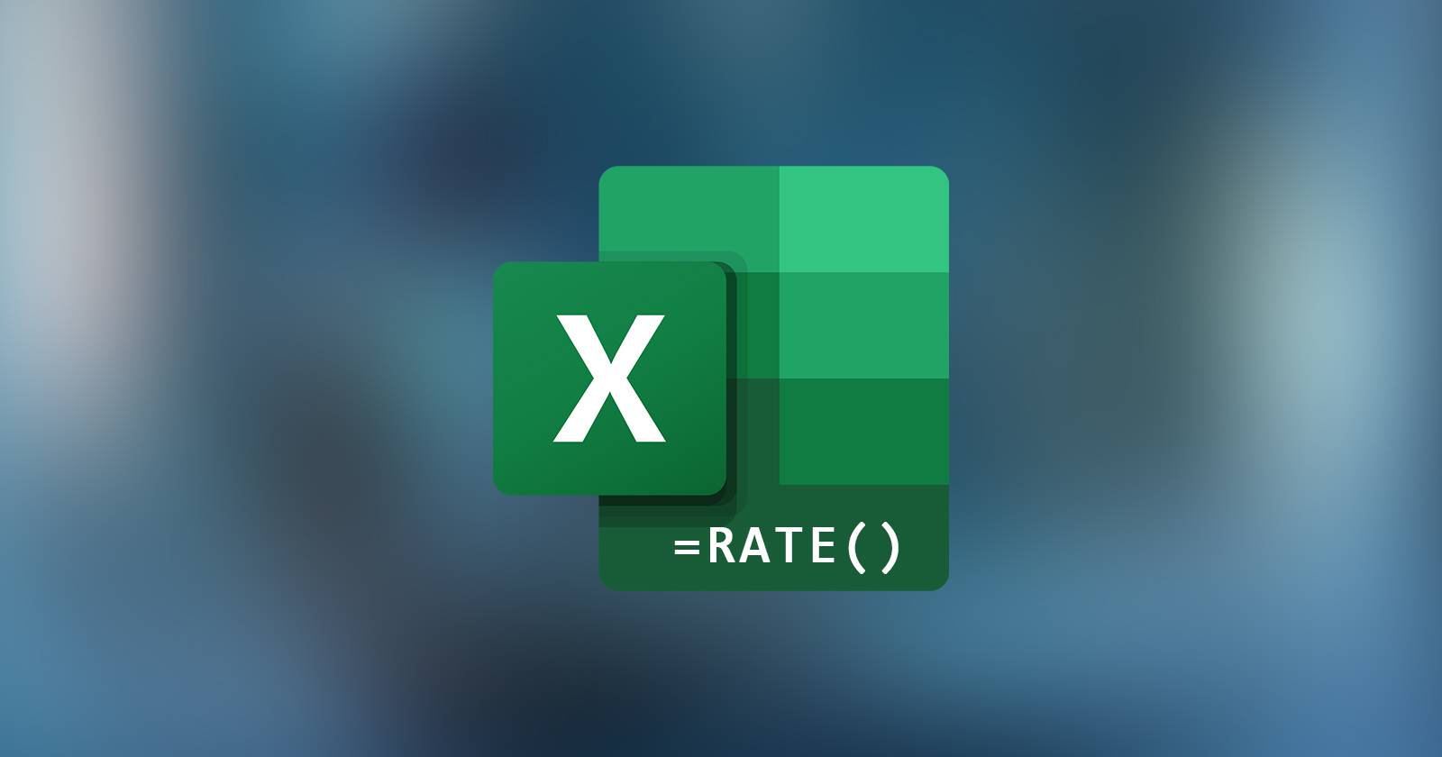 Логотип Excel с надписью RATE под ним