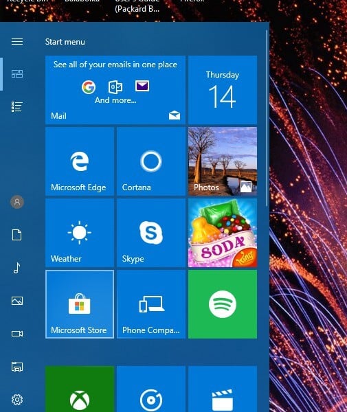 Открытие Microsoft Store
