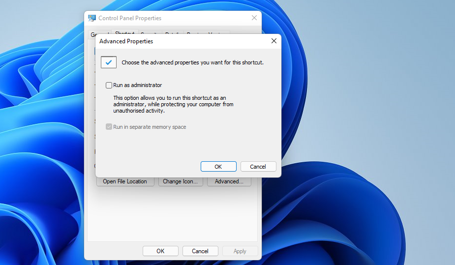 Опция запуска от имени администратора