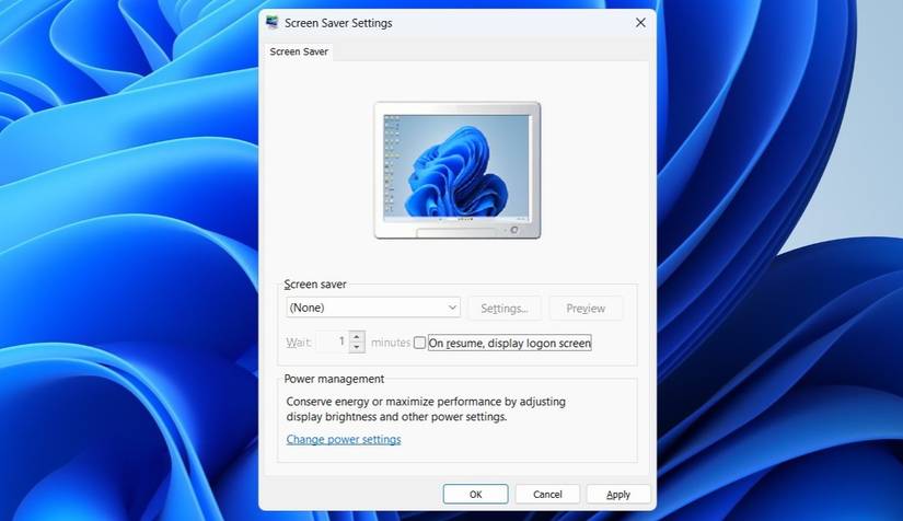 Параметры заставки в Windows