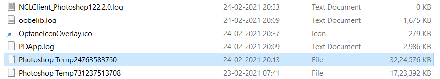 Photoshop Temp Files