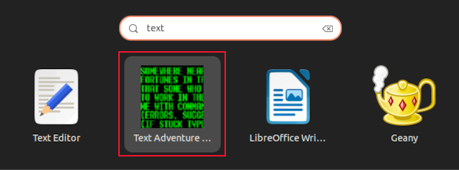 Иконка приложения в результатах поиска GNOME.