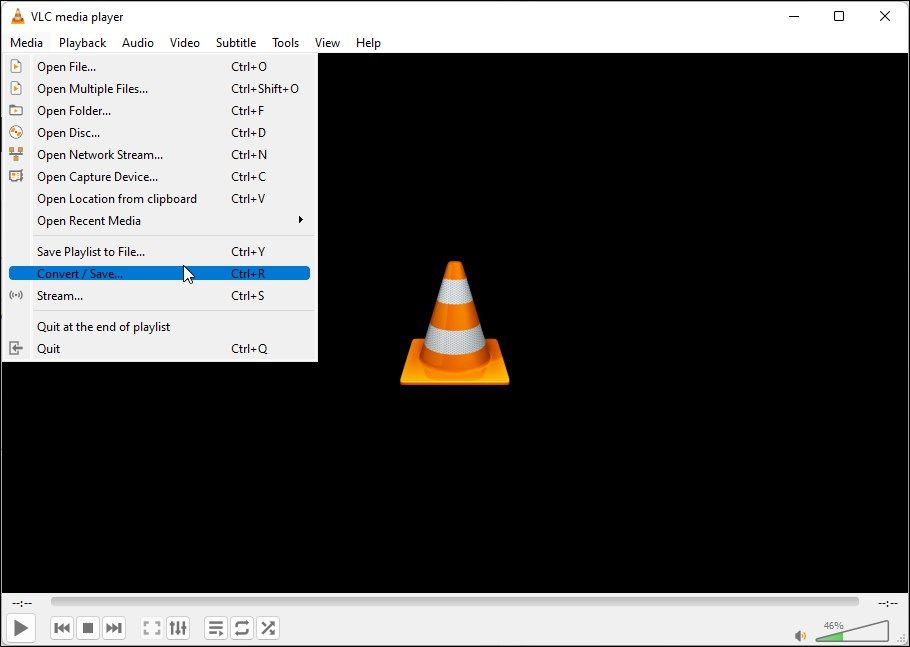 VLC — окно Convert/Save