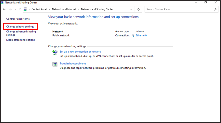 Изменение параметров адаптера в Windows