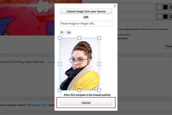 Использование изображения для мема