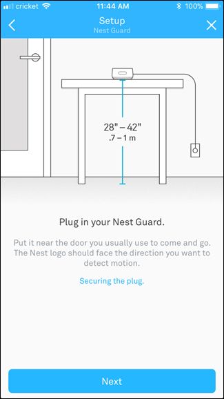 Подключение питания к Nest Guard