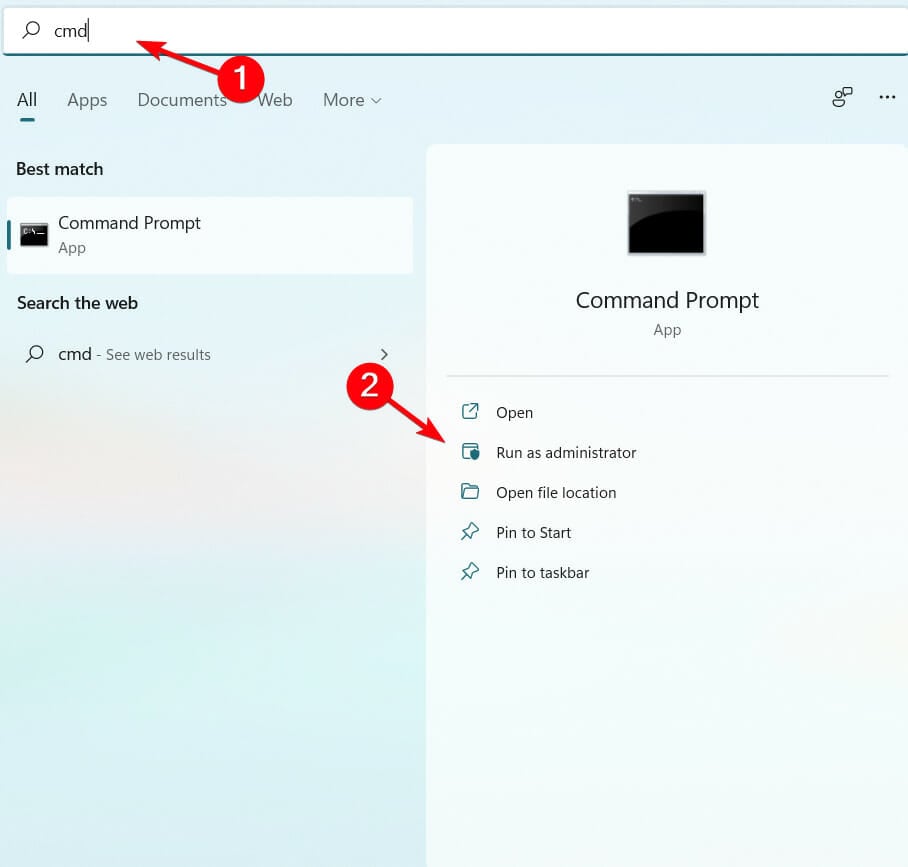 Командная строка с правами администратора