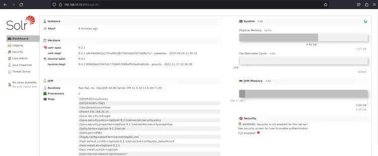 Dashboard Apache Solr