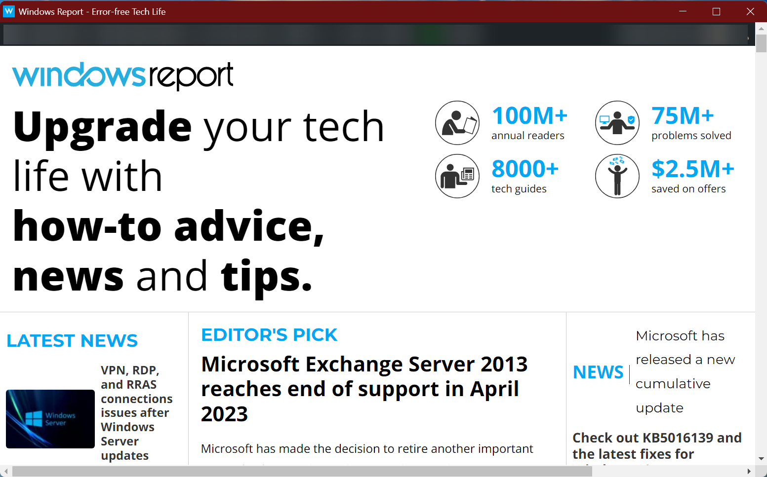 Сайт открыт как приложение без адресной строки