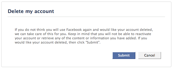 Инструкция по удалению аккаунта Facebook