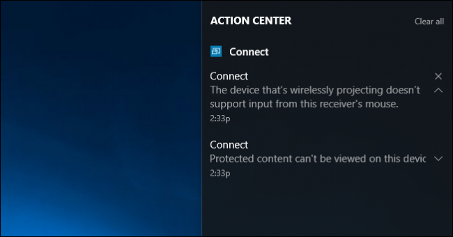 Уведомление в Центре уведомлений о защищённом контенте и ограничениях ввода